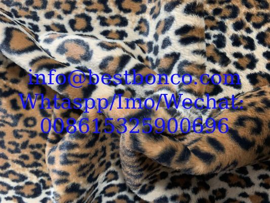 Velboa Printing fabric soft finish with high quality zebra design, snake design, any fashion design finest quality super