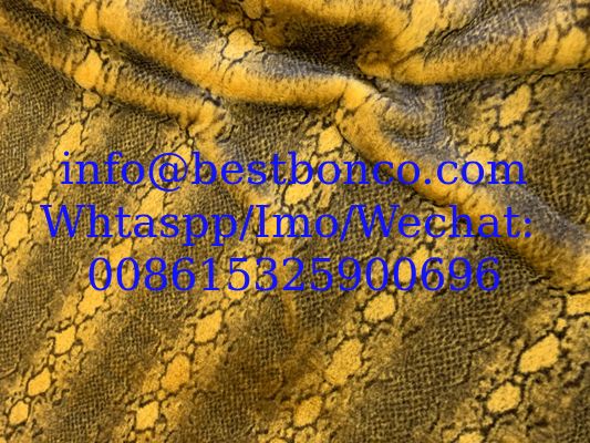 Velboa Printing fabric soft finish with high quality zebra design, snake design, any fashion design finest quality super