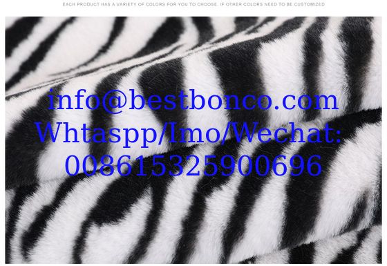 Velboa Printing fabric soft finish with high quality zebra design, snake design, any fashion design finest quality super