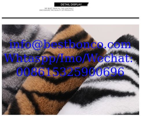 Velboa Printing fabric soft finish with high quality zebra design, snake design, any fashion design finest quality super