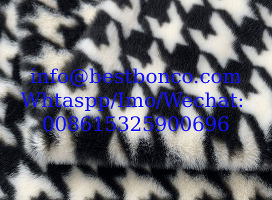 Velboa Printing fabric soft finish with high quality zebra design, snake design, any fashion design finest quality super