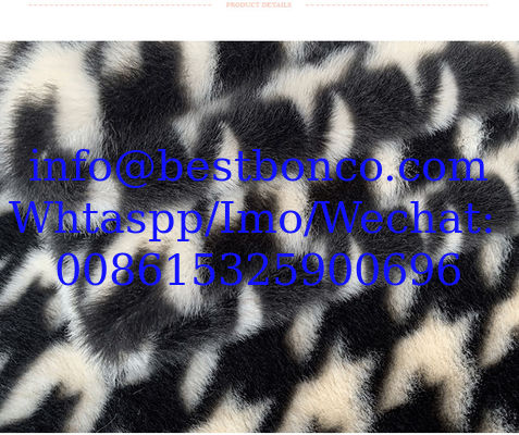 Velboa Printing fabric soft finish with high quality zebra design, snake design, any fashion design finest quality super
