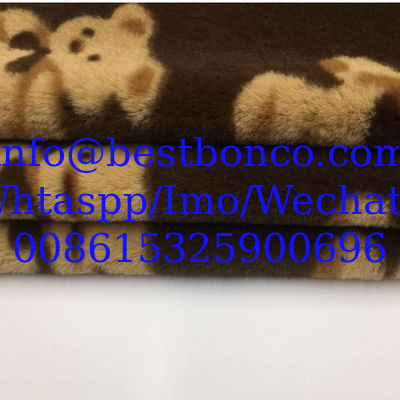 Velboa Printing fabric soft finish with high quality zebra design, snake design, any fashion design finest quality super