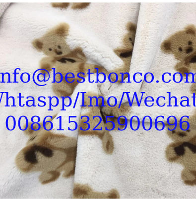 Velboa Printing fabric soft finish with high quality zebra design, snake design, any fashion design finest quality super