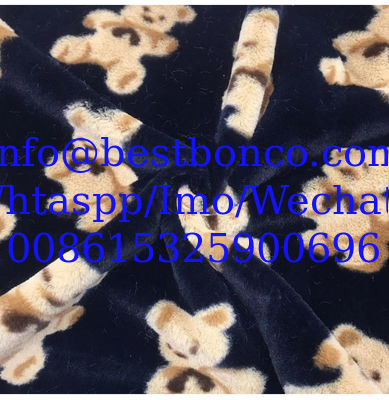 Velboa Printing fabric soft finish with high quality zebra design, snake design, any fashion design finest quality super