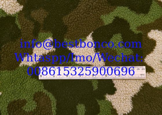 Camouflage Sherpa Fleece Fabric, Suitable for Winter Jackets Lining and Shell