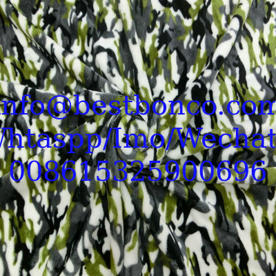 Camouflage Sherpa Fleece Fabric, Suitable for Winter Jackets Lining and Shell