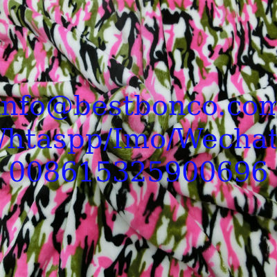 Camouflage Sherpa Fleece Fabric, Suitable for Winter Jackets Lining and Shell