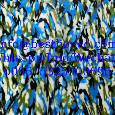 Camouflage Sherpa Fleece Fabric, Suitable for Winter Jackets Lining and Shell