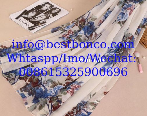 High quality spun polyester voile printing fabric for muslim shawl , scarf , dress, embroidery super fine quality top