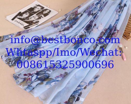 High quality spun polyester voile printing fabric for muslim shawl , scarf , dress, embroidery super fine quality top