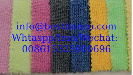 80% polyester 20% nylon strong absorbent towel fabric, warp knitted polyester and nylon double-sided terry clo