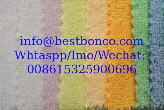 80% polyester 20% nylon strong absorbent towel fabric, warp knitted polyester and nylon double-sided cleaning fabric