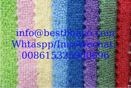 80% polyester 20% nylon strong absorbent towel fabric, warp knitted polyester and nylon double-sided cleaning fabric