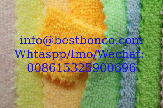 80% polyester 20% nylon strong absorbent towel fabric, warp knitted polyester and nylon double-sided cleaning fabric