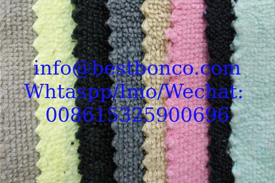 80% polyester 20% nylon strong absorbent towel fabric, warp knitted polyester and nylon double-sided cleaning fabric