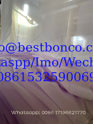 5mmSuper Twisted voile 2200 HTP spun polyester voile bluish white color dyeing soft finish with high cool quality 44inch