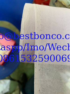 5mmSuper Twisted voile 2200 HTP spun polyester voile bluish white color dyeing soft finish with high cool quality 44inch