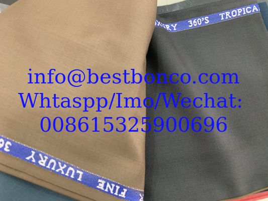 T/R 80/20 SUITING FABRIC SUPER HIGH QUALITY FINISH English jacquard selvedge