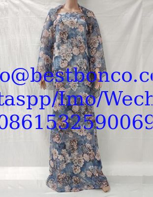 Spun Polyester Voile BBTSfinsh® Brand Body Golden Thread Digital printing Voile Super Full Twisted 58"
