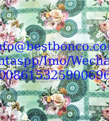 Spun Polyester Voile BBTSfinsh® Brand Body Golden Thread Digital printing Voile Super Full Twisted 58"