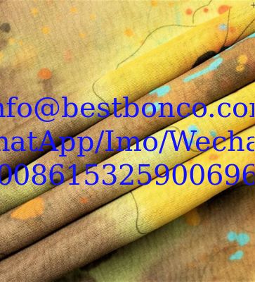 Spun Polyester Voile BBTSfinsh® Brand Body Golden Thread Digital printing Voile Super Full Twisted 58"