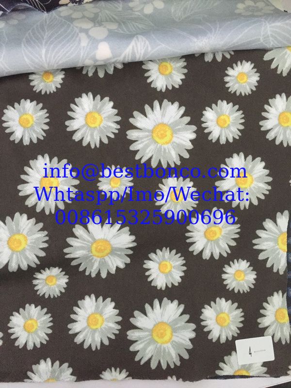 2016 fahsional hot knitting paper transfer printing soft finishing perfect printing effection flower design beauty