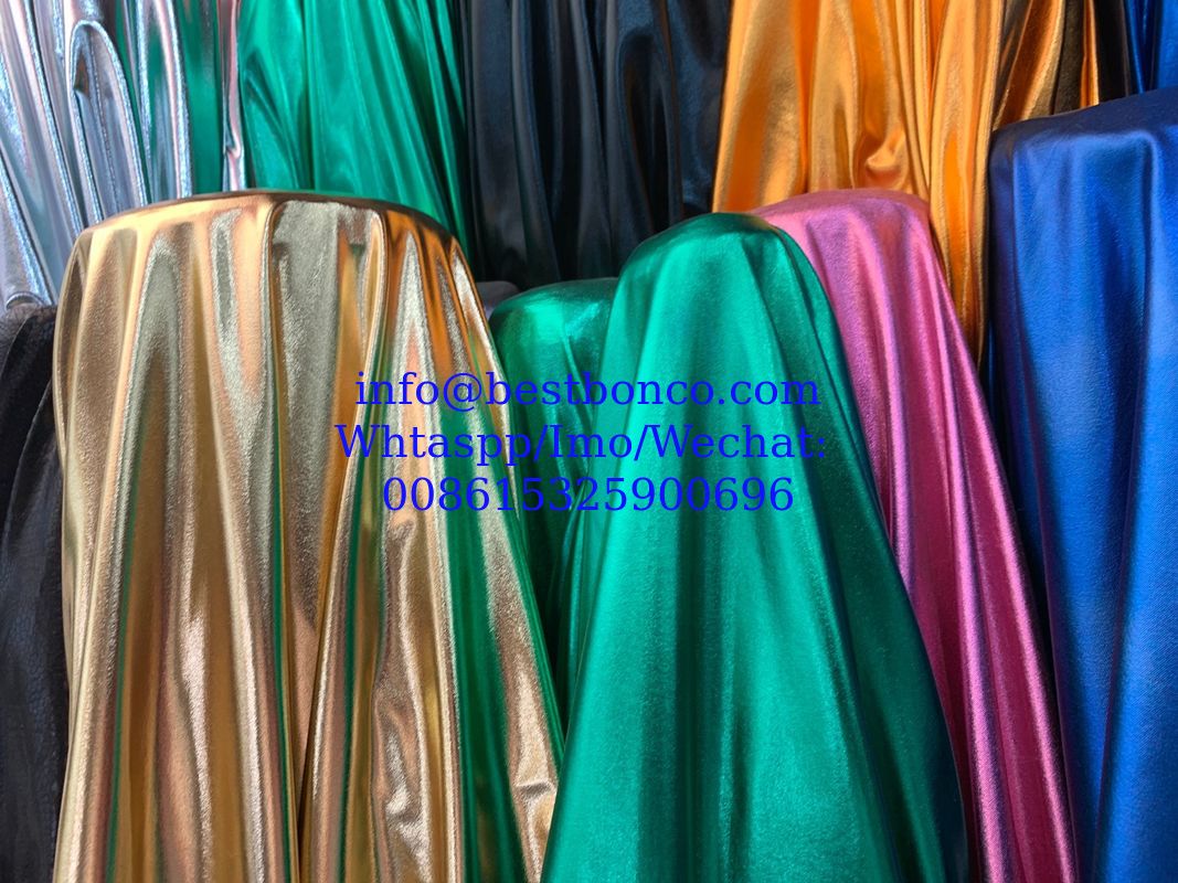 Laser shine light fabric COLORFUL  high quality 4-way spandex