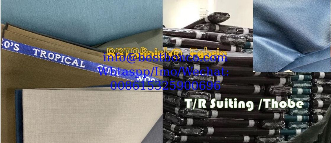 ready stock super High qulity Shine Bright T/R fabric for suits, shirts, thobe, robe usage