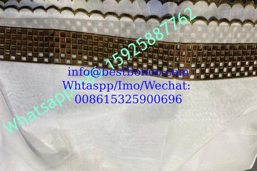 Sudan shawl jacquard embroidery 100% Spun Polyester Voile Embroidery Sudan Shoawl Usage White color 36' high quality