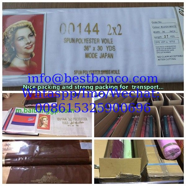 Bluish white white voile muslim fabric hajib head cover scarf fabric made by BAIBANG BBTS FINISH HIGH quality super fabr
