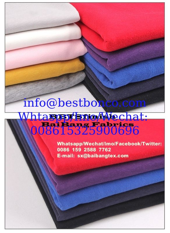 sweatshirt cotton  fabric highest quality plain dyed super soft colors awailable cheap fabric and sweatshirts suppling