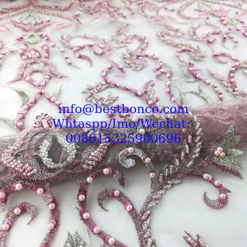 Embroidery Lace fabric wedding fashion high quality for brand garments lace fashion