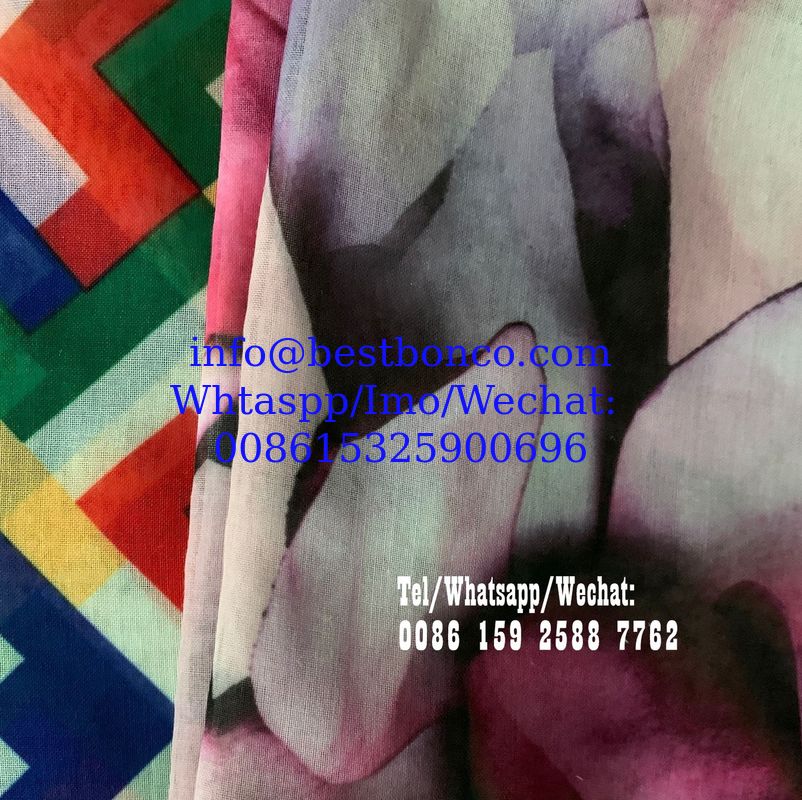 Super twisted non-slippage full spun voile printed 58" voile fashion digital printing, screen printing