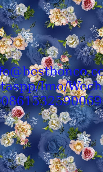 100% SPUN POLYESTER VOILE PRINTING FABRIC ,50,000 Designs available for printing degital printing