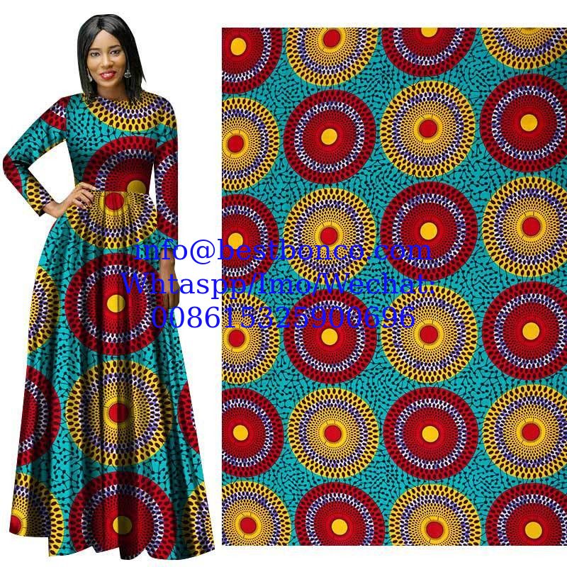 Spring New African Ethnic Clothing Cotton Printed Cloth Amazon Cross-Border Batik Fabric Wholesale