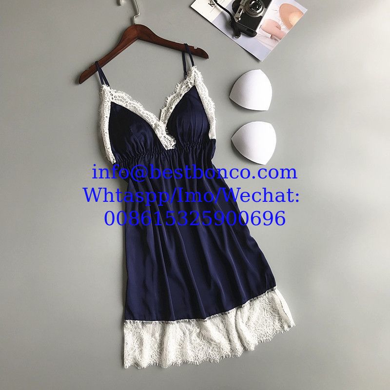 European and American sexy five-piece pajamas female summer sleeves bride morning robe plus size home service nightgown