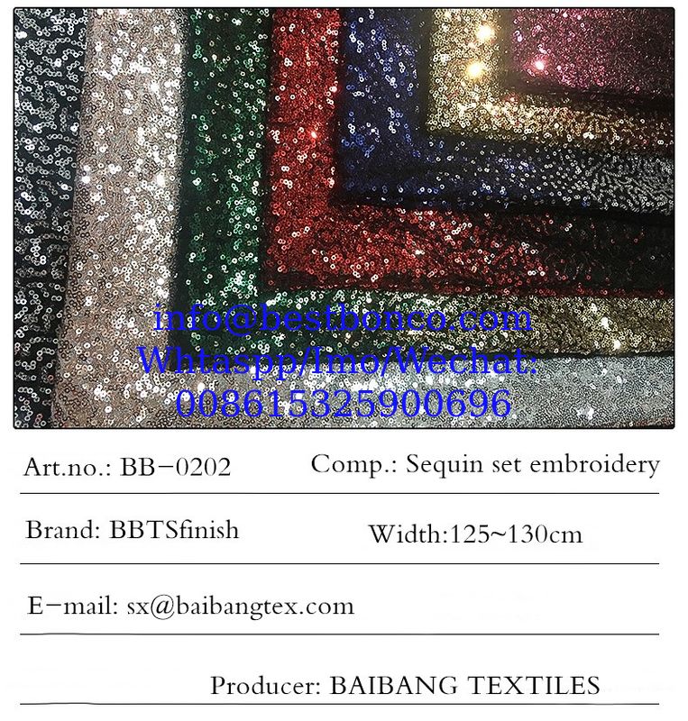 Spot 3mm banquet evening dress performance stage clothing gradient two-color beads two-color stitching sequin embroidery