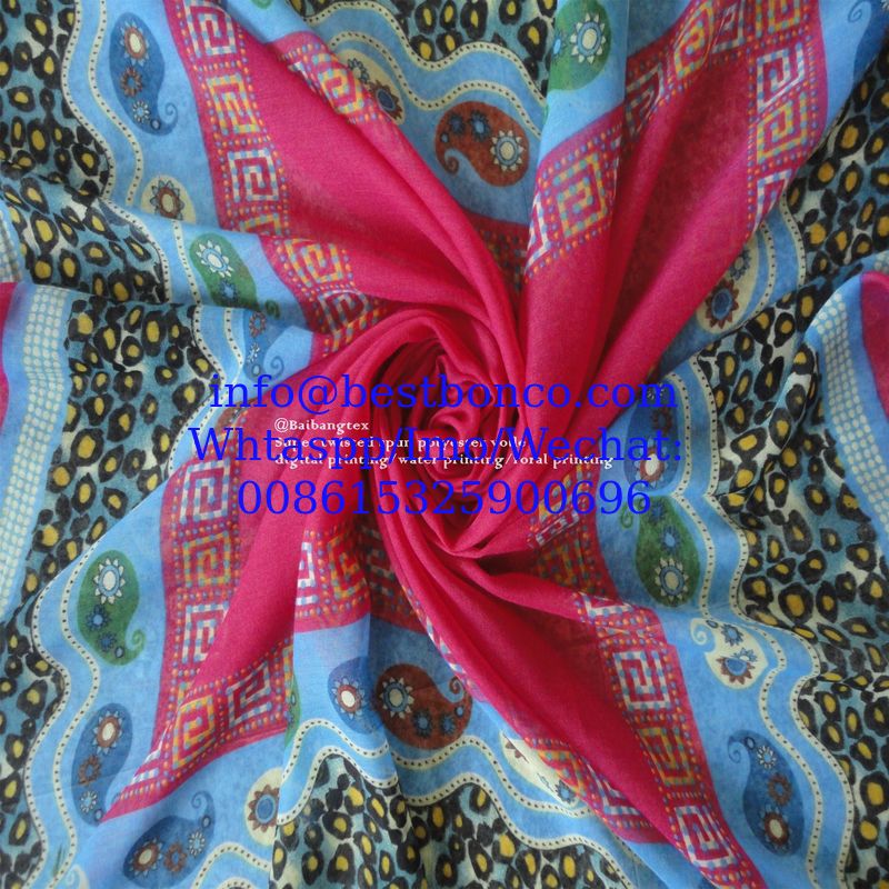 BBTSfinish®جودة اليا high twisted spun polyester voile plain dyed screen printing digital printing fabric 36", 44", 58"