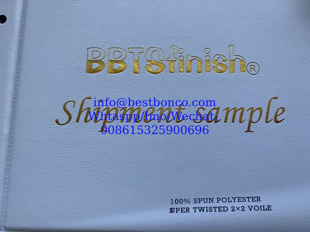 BBTSfinish® Brand 100% Super High twisted full spun polyester voile plain dyed printing digital printing fabric