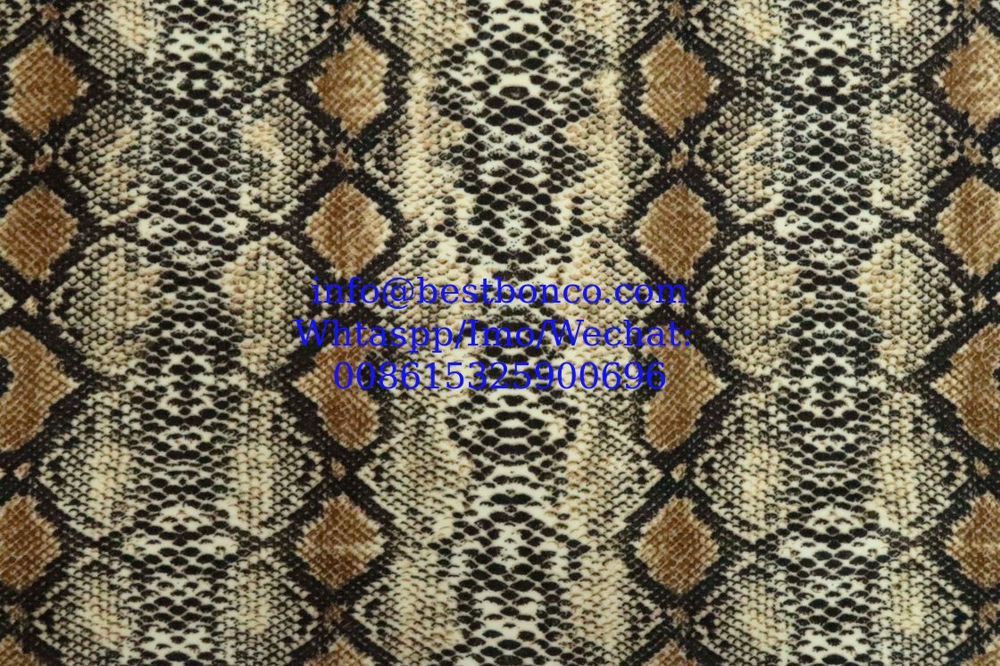 100% polyester and velboa fabricWidth: 60 inchesUsed for toy, shoes and bagsWeight: 200 to 300gsm