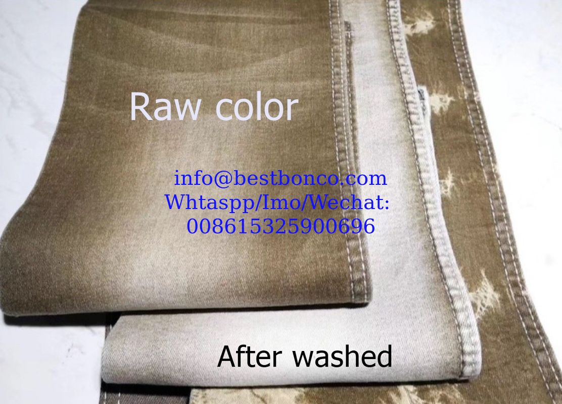 Colorful denim fabric Tencel cotton 9OZ color wash-free denim