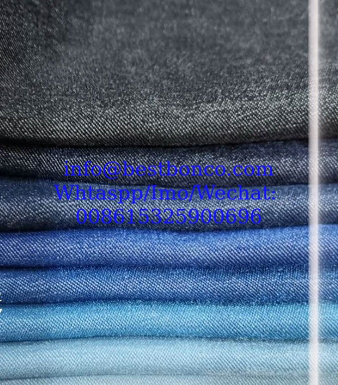 Factory direct non-washing color denim, spring and summer children's wear, women's non-stretch fabric, denim-like tencel