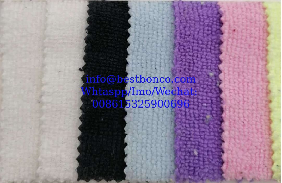 80% polyester 20% nylon strong absorbent towel fabric, warp knitted polyester and nylon double-sided terry clo