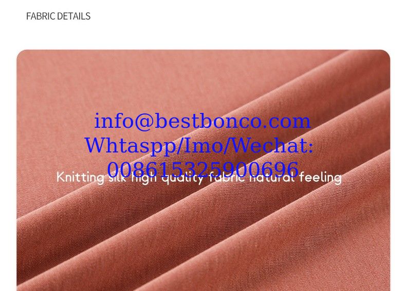 Silk knitting suitable smooth feeling fabric for high quality with top finish silk knitting fabric