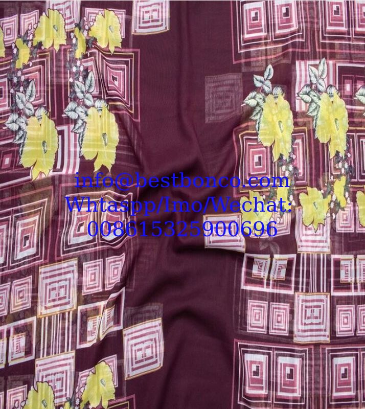 Spun Polyester Voile BBTSfinsh® Brand Digital printing Voile Super Full Twisted 58"