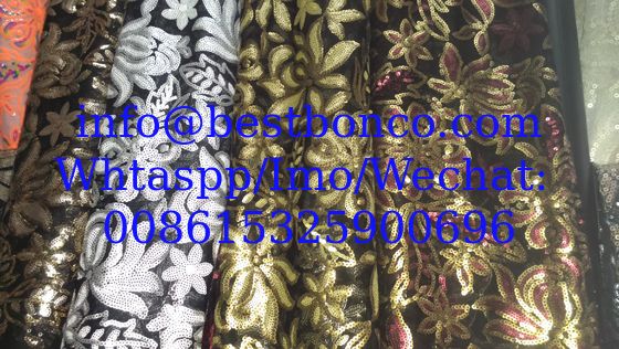 mesh sequin fabric wedding dress