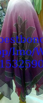 SPUN VOILE EMBROIDERY SEQUIN SCARF