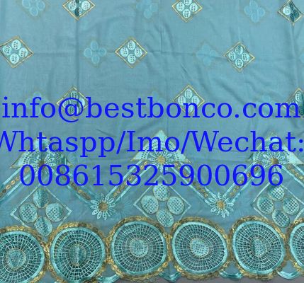 high quality Spun polyester voile fabrics embroidery sudan robe swiss hijab scarf for muslim women
