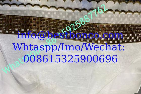 Sudan shawl jacquard embroidery 100% Spun Polyester Voile Embroidery Sudan Shoawl Usage White color 36' high quality